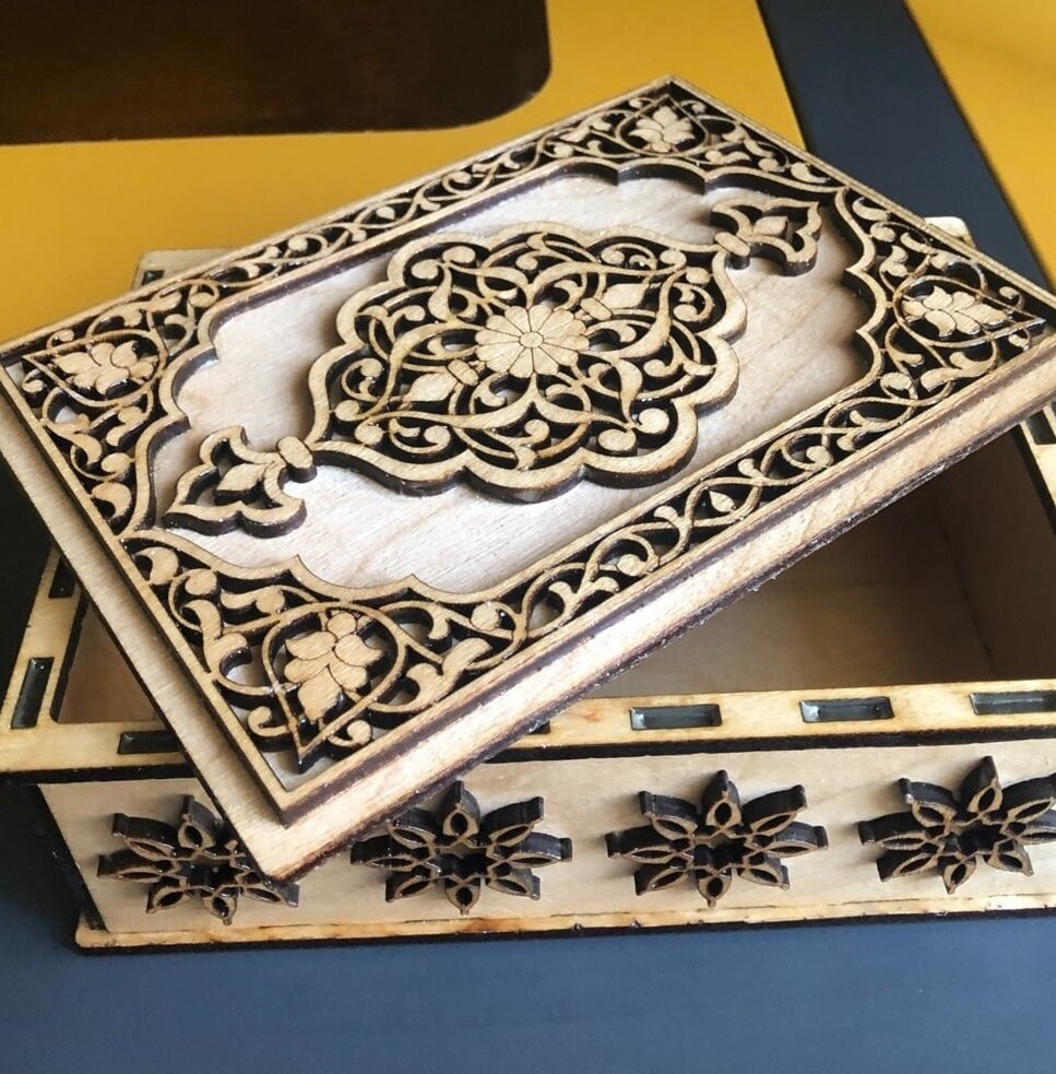 Intra απο ξύλο plywood 3mm-4mm πάχος – Περίπλοκη Ξύλινη Γυναικεία Κοσμηματοθήκη Λίμα 4mm 40x40 cm INTRAVECTRY-MY546240