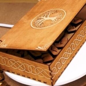 Intra απο ξύλο plywood 3mm-4mm πάχος – Ξύλινο κουτί αποθήκευσης χαραγμένο με ξύλο Celtic Tree of Life 15x20 cm INTRAVECTRY-MY556007