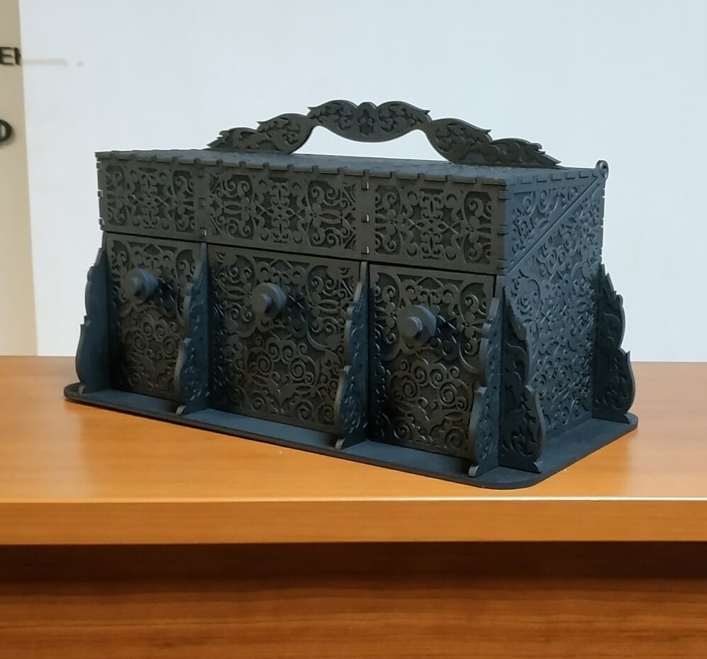 Intra απο ξύλο plywood 3mm-4mm πάχος – ξύλο τσάντας οργάνωσης κοσμημάτων με σχέδιο ξύλινο σχέδιο 25x30 cm INTRAVECTRY-MY557537