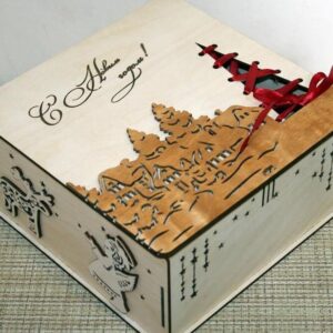 Intra απο ξύλο plywood 3mm-4mm πάχος – Διακοσμητικό Ξύλινο ξύλο Χριστουγεννιάτικου Δώρου 15x20 cm INTRAVECTRY-MY548794