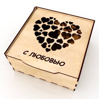 Intra απο ξύλο plywood 3mm-4mm πάχος – Ξύλινο κουτί δώρου με καρδιές αγάπης 3mm 4mm ξύλο 25x30 cm INTRAVECTRY-MY558364 - Image 1