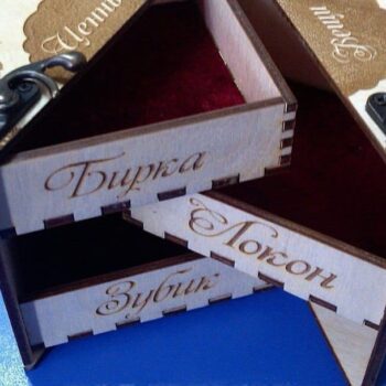 Intra απο ξύλο plywood 3mm-4mm πάχος – ξύλο μοναδικού στυλ Ξύλινο κουτί για πολύτιμα αντικείμενα 12x15 cm INTRAVECTRY-MY546272 - Image 1