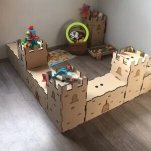 Intra απο ξύλο plywood 3mm-4mm πάχος – ξύλο Castle Toy Storage Box 40x45 cm INTRAVECTRY-MY556370