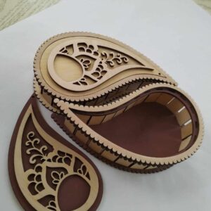 Intra απο ξύλο plywood 3mm-4mm πάχος – Δάκρυ Yin Yang Ξύλινο διακοσμητικό κουτί ξύλο 25x25 cm INTRAVECTRY-MY556371