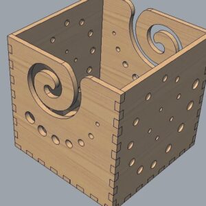 Intra απο ξύλο plywood 3mm-4mm πάχος – ξύλο μπολ με βελονάκι και νήματα πλεξίματος 20x20 cm INTRAVECTRY-MY546288