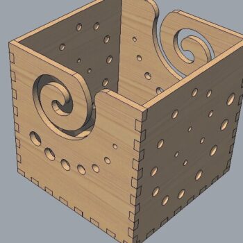 Intra απο ξύλο plywood 3mm-4mm πάχος – ξύλο μπολ με βελονάκι και νήματα πλεξίματος 40x40 cm INTRAVECTRY-MY556581 - Image 1