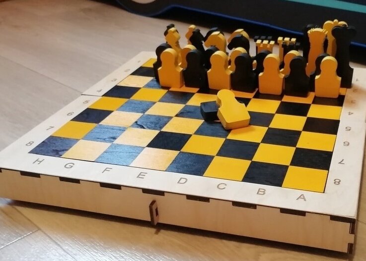 Intra απο ξύλο plywood 3mm-4mm πάχος – ξύλο ξύλινο σετ σκακιού ταξιδιού 40x45 cm INTRAVECTRY-MY546291