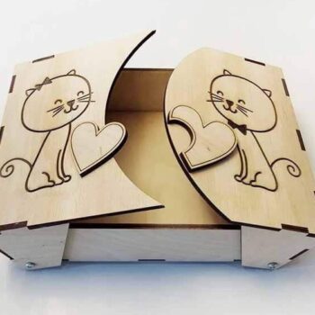 Intra απο ξύλο plywood 3mm-4mm πάχος – ξύλο δώρου Cat Lover 50x60 cm INTRAVECTRY-MY558365 - Image 1