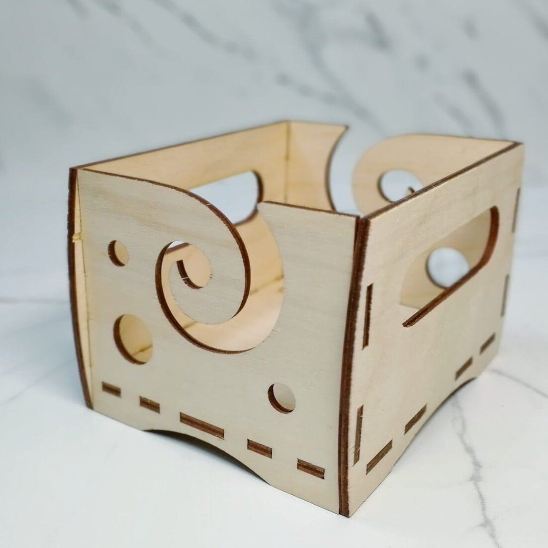 Intra απο ξύλο plywood 3mm-4mm πάχος – Εξατομικευμένο Ξύλινο νήμα κουτί 15x15 cm INTRAVECTRY-MY546297