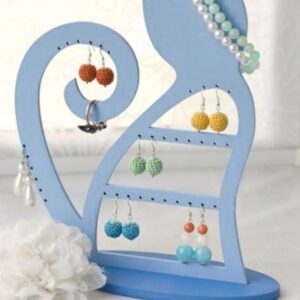 Intra απο ξύλο plywood 3mm-4mm πάχος – Ξύλινο Σκουλαρίκι Γάτας Λίμα επίδειξης κοσμημάτων 25x25 cm INTRAVECTRY-MY556947