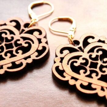 Intra απο ξύλο plywood 3mm-4mm πάχος – Ξύλινα Σκουλαρίκια Καρδιά 25x25 cm INTRAVECTRY-MY553004 - Image 1