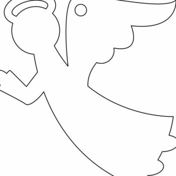 Intra απο ξύλο plywood 3mm-4mm πάχος – Χριστουγεννιάτικο στολίδι αγγέλου 10x10 cm INTRAVECTRY-MY550719 - Image 3