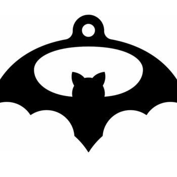 Intra απο ξύλο plywood 3mm-4mm πάχος – Νυχτερίδα αποκριάτικο στολίδι 10x10 cm INTRAVECTRY-MY550855 - Image 3