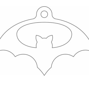 Intra απο ξύλο plywood 3mm-4mm πάχος – Νυχτερίδα αποκριάτικο στολίδι 10x10 cm INTRAVECTRY-MY550855 - Image 4