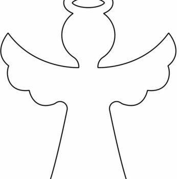 Intra απο ξύλο plywood 3mm-4mm πάχος – Κενό στολίδι αγγέλου για χειροτεχνία 12x15 cm INTRAVECTRY-MY559784 - Image 4