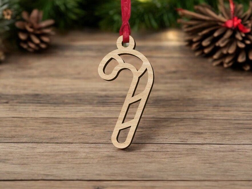 Intra απο ξύλο plywood 3mm-4mm πάχος – Χριστουγεννιάτικο στολίδι από ζαχαροκάλαμο 25x25 cm INTRAVECTRY-MY549540