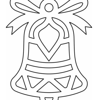 Intra απο ξύλο plywood 3mm-4mm πάχος – Χριστουγεννιάτικο Κουδούνι με Φιόγκο Στολίδι 45x50 cm INTRAVECTRY-MY559810 - Image 4