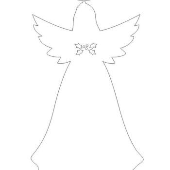 Intra απο ξύλο plywood 3mm-4mm πάχος – Χριστουγεννιάτικο δέντρο στολίδι αγγέλου 20x20 cm INTRAVECTRY-MY549588 - Image 2