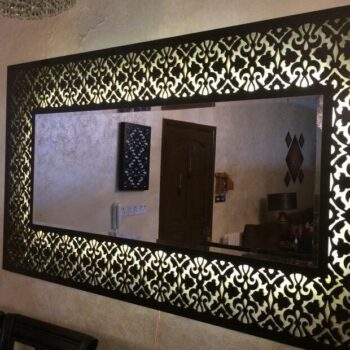 Intra απο ξύλο plywood 3mm-4mm πάχος – Διακοσμητικό πλαίσιο καθρέφτη τοίχου 25x25 cm INTRAVECTRY-MY557075 - Image 1