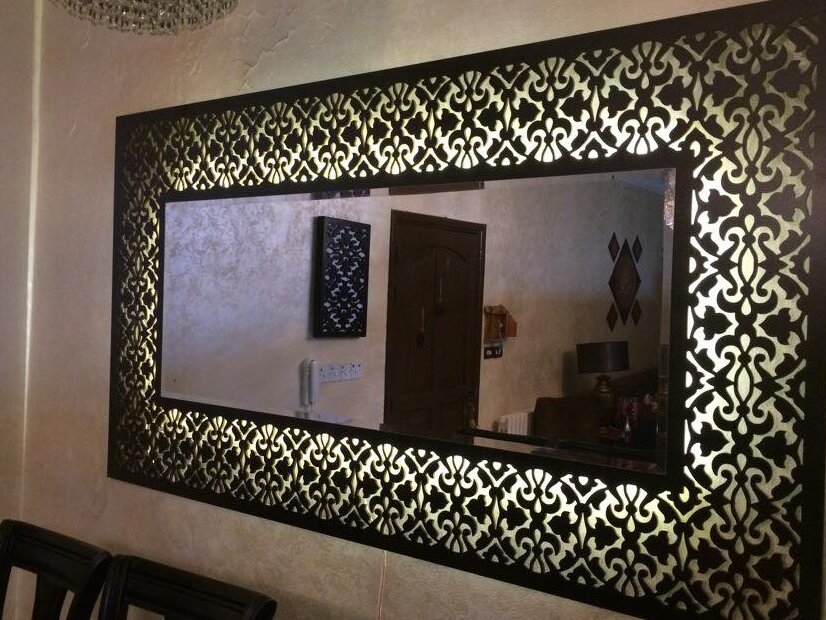 Intra απο ξύλο plywood 3mm-4mm πάχος – Διακοσμητικό πλαίσιο καθρέφτη τοίχου 25x25 cm INTRAVECTRY-MY557075