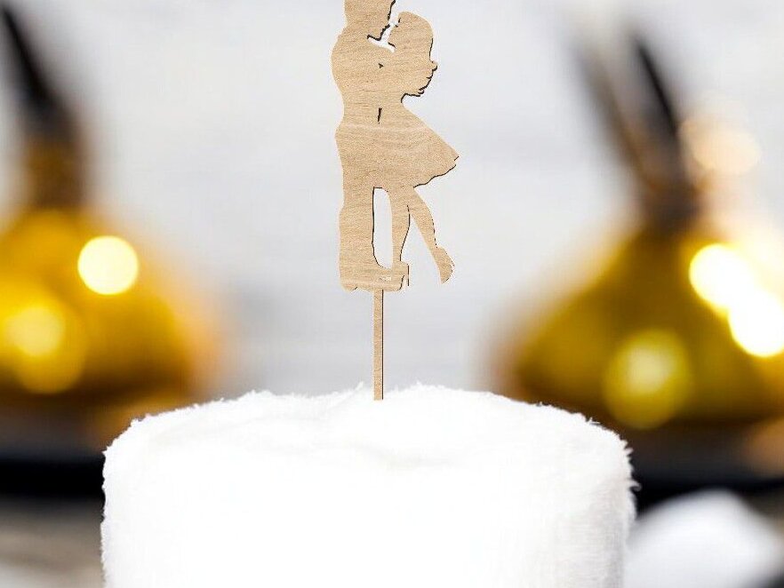 Intra απο ξύλο plywood 3mm-4mm πάχος – Romantic Couple Cake Topper 40x45 cm INTRAVECTRY-MY547071