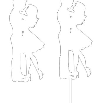 Intra απο ξύλο plywood 3mm-4mm πάχος – Romantic Couple Cake Topper 40x45 cm INTRAVECTRY-MY547071 - Image 3
