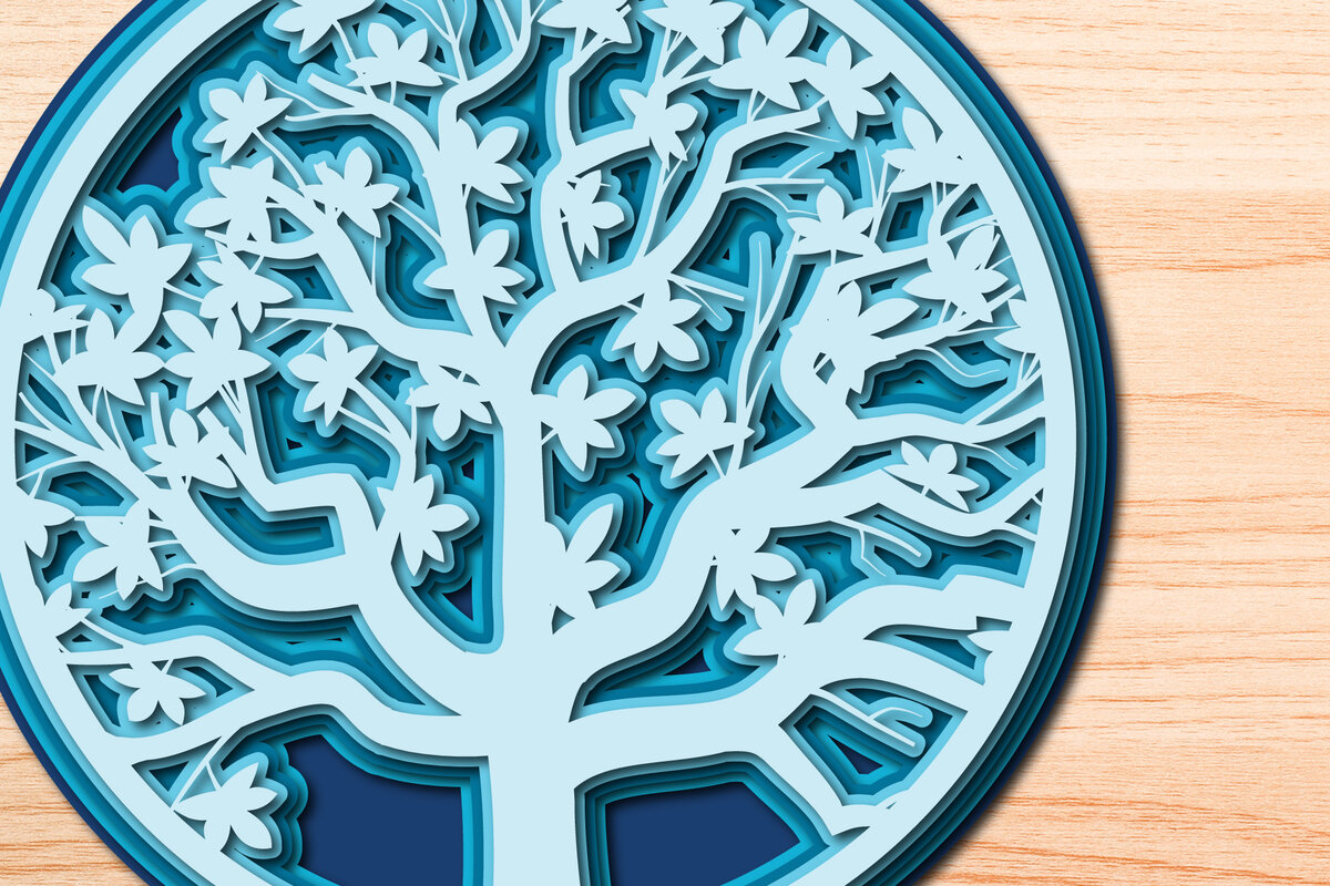 Intra απο ξύλο plywood 3mm-4mm πάχος – Tree of Life, Πολυστρωματικό Αποκομμένο Αρχείο Δίασταση  20x20 cm INTRAFABR-26215795