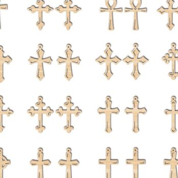 Intra απο ξύλο plywood 3mm-4mm πάχος – Σταυρωτά σκουλαρίκια 20x25 cm INTRAVECTRY-MY552029 - Image 2