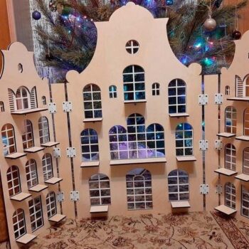 Intra απο ξύλο plywood 3mm-4mm πάχος – Διακόσμηση με κεριά κουφωμάτων για το γάμο 25x25 cm INTRAVECTRY-MY553831 - Image 2