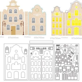 Intra απο ξύλο plywood 3mm-4mm πάχος – Διακόσμηση με κεριά κουφωμάτων για το γάμο 25x25 cm INTRAVECTRY-MY553831 - Image 5