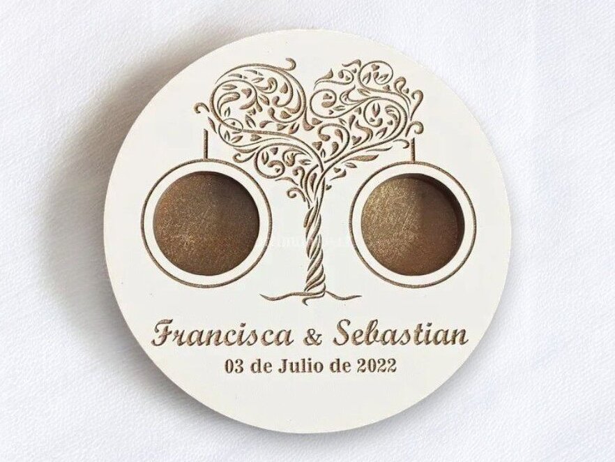 Intra απο ξύλο plywood 3mm-4mm πάχος – Ξύλινο πιάτο θήκης για τη βέρα 30x30 cm INTRAVECTRY-MY547250