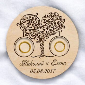 Intra απο ξύλο plywood 3mm-4mm πάχος – Ξύλινο πιάτο θήκης για τη βέρα 15x20 cm INTRAVECTRY-MY553887 - Image 2