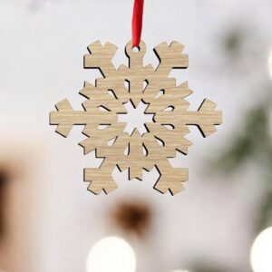 Intra απο ξύλο plywood 3mm-4mm πάχος – Ξύλινη νιφάδα χιονιού 12x15 cm INTRAVECTRY-MY552071