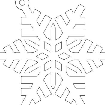 Intra απο ξύλο plywood 3mm-4mm πάχος – Στολίδι με νιφάδα χιονιού Διακόσμηση χριστουγεννιάτικου δέντρου 10x10 cm INTRAVECTRY-MY548555 - Image 2