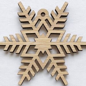 Intra απο ξύλο plywood 3mm-4mm πάχος – Ξύλινο στολίδι νιφάδα χιονιού 15x15 cm INTRAVECTRY-MY550364