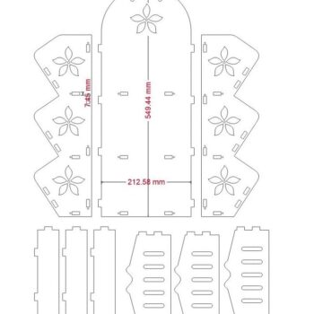 Intra απο ξύλο plywood 3mm-4mm πάχος – Απλό κλειστό ράφι για μικροσκοπικό μπάνιο 10x10 cm INTRAVECTRY-MY547370 - Image 2