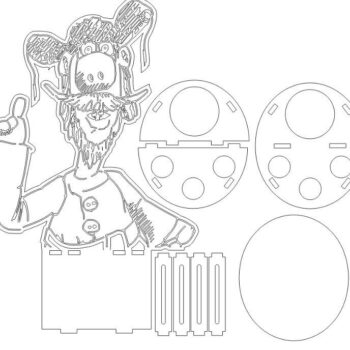 Intra απο ξύλο plywood 3mm-4mm πάχος – Ξύλινο Βάζο και Βαφή Βαφής 10x10 cm INTRAVECTRY-MY547486 - Image 3