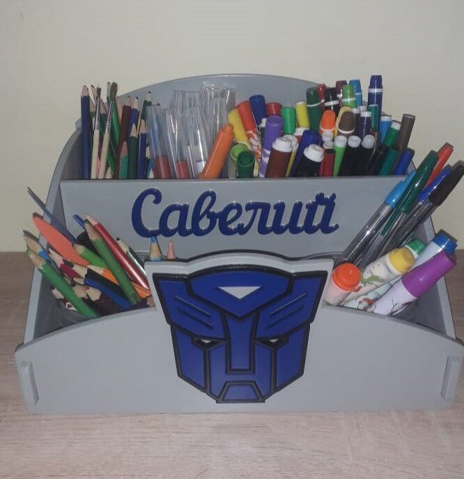 Intra απο ξύλο plywood 3mm-4mm πάχος – Transformer Autobot Wooden Desk Organizer ξύλο 30x35 cm INTRAVECTRY-MY547493