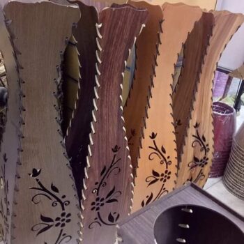 Intra απο ξύλο plywood 3mm-4mm πάχος – Βάζο με λουλούδια αραβικού σχεδιασμού για διακόσμηση σπιτιού ξύλο CDR 20x25 cm INTRAVECTRY-MY547539 - Image 1