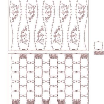 Intra απο ξύλο plywood 3mm-4mm πάχος – Βάζο με λουλούδια αραβικού σχεδιασμού για διακόσμηση σπιτιού ξύλο CDR 20x25 cm INTRAVECTRY-MY547539 - Image 2