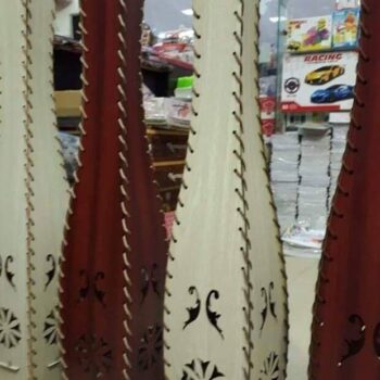 Intra απο ξύλο plywood 3mm-4mm πάχος – Ξύλινο βάζο με λουλούδια σε αραβικό στυλ ξύλο CDR 50x60 cm INTRAVECTRY-MY547541 - Image 1