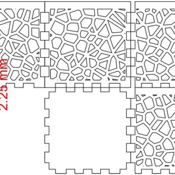 Intra απο ξύλο plywood 3mm-4mm πάχος – Κηροπήγιο ρεσώ Voronoi 40x40 cm INTRAVECTRY-MY552277 - Image 2