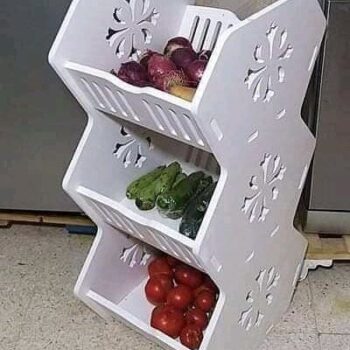 Intra απο ξύλο plywood 3mm-4mm πάχος – Ξύλινη σχάρα λαχανικών 3 επιπέδων 25x25 cm INTRAVECTRY-MY554266 - Image 3