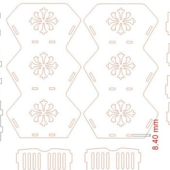 Intra απο ξύλο plywood 3mm-4mm πάχος – Ξύλινη σχάρα λαχανικών 3 επιπέδων 25x25 cm INTRAVECTRY-MY554266 - Image 4