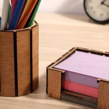 Intra απο ξύλο plywood 3mm-4mm πάχος – Υπόμνημα και ξύλο θήκης μαρκαδόρων 15x15 cm INTRAVECTRY-MY554437 - Image 2