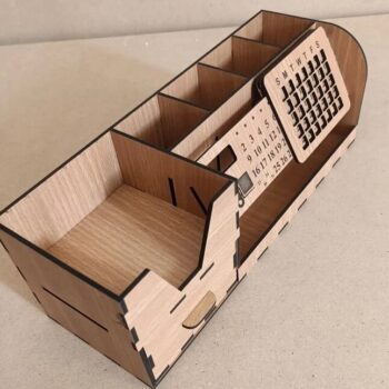 Intra απο ξύλο plywood 3mm-4mm πάχος – ξύλο πολλαπλών χρήσεων Desk Organizer 12x15 cm INTRAVECTRY-MY547633 - Image 2