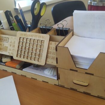 Intra απο ξύλο plywood 3mm-4mm πάχος – ξύλο πολλαπλών χρήσεων Desk Organizer 12x15 cm INTRAVECTRY-MY547633 - Image 3