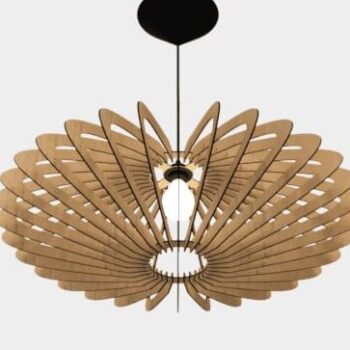 Intra απο ξύλο plywood 3mm-4mm πάχος – Λίμα φωτιστικού σκιάς οροφής από κόντρα πλακέ 15x20 cm INTRAVECTRY-MY547635 - Image 1