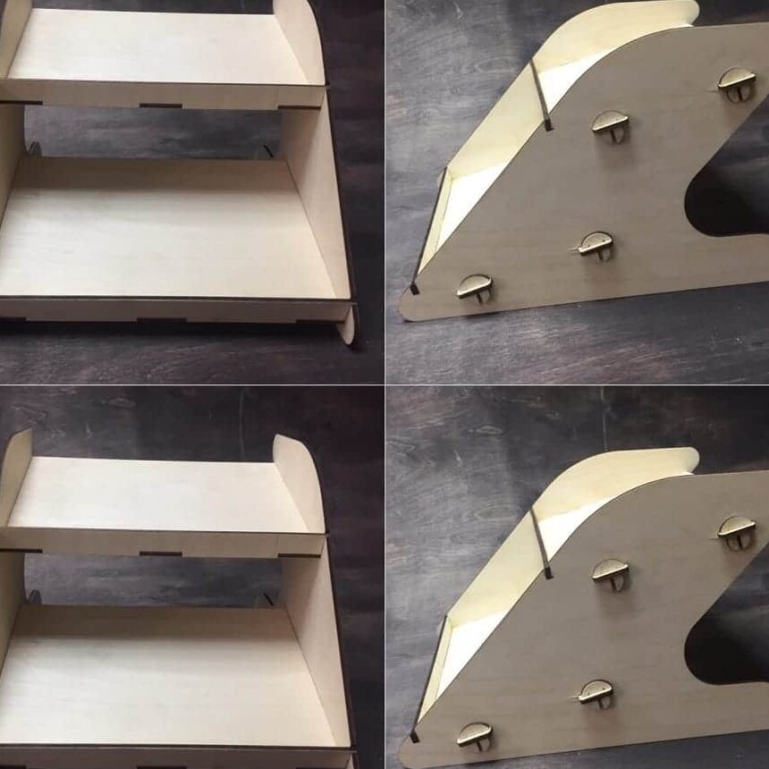 Intra απο ξύλο plywood 3mm-4mm πάχος – ξύλο οργάνωσης αποθήκευσης γραφείου πολλαπλών χρήσεων ραφιού διπλής στάθμης 12x15 cm INTRAVECTRY-MY551270