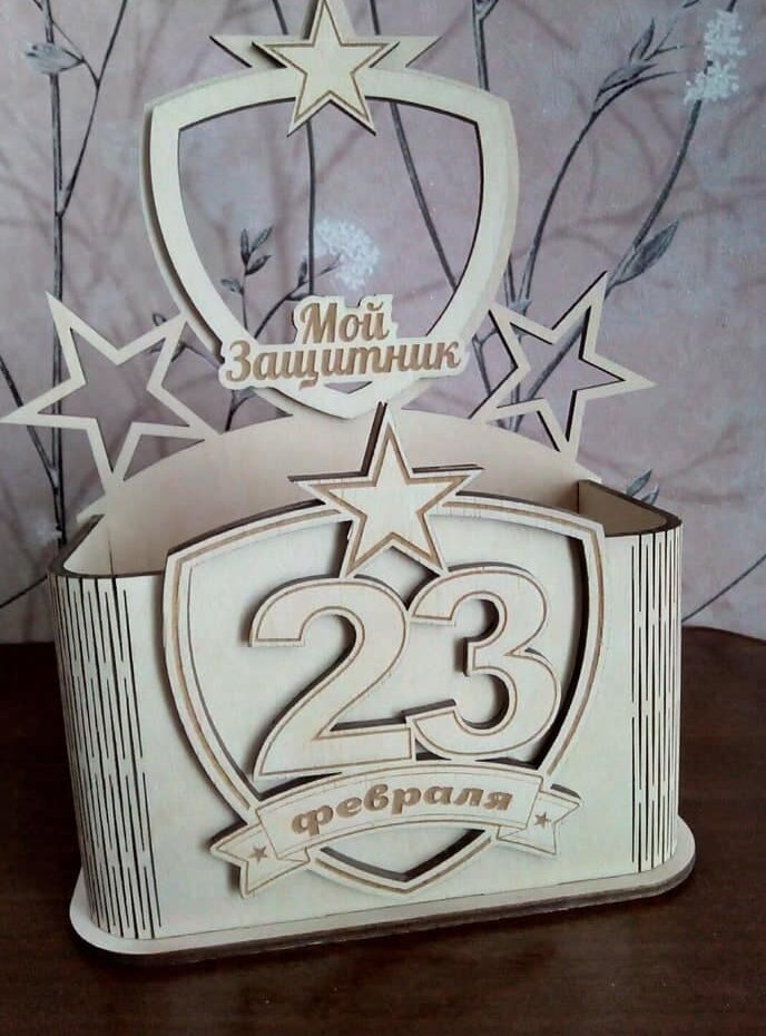 Intra απο ξύλο plywood 3mm-4mm πάχος – Δώρο μολυβοθήκης από κόντρα πλακέ για ΑΡΧΕΙΟ 23 Φεβρουαρίου 50x60 cm INTRAVECTRY-MY559444